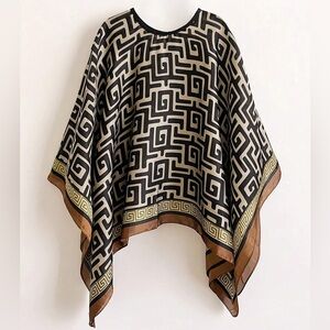 🆕 Silky Geo Print Shawl Scarf